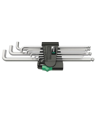 Wera, Tools Hex Plus 4 Short L-Key Set, Chrome Plated