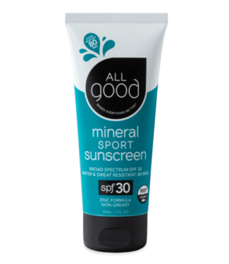 All Good All Good, Sport Sunscreen Lotion, SPF 30, 3oz Tube