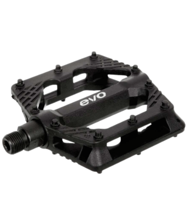 EVO, Freefall Sport, Platform Pedals, Body: Nylon, Spindle: Cr-Mo, 9/16", Black, Pair