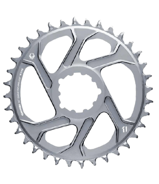 SRAM SRAM, X-SYNC 2 X01 Eagle Polar Gray, Chainring, Teeth: 30, Speed: 12,  BCD: Direct Mount, Single, Alloy, Offset 3mm, Gray