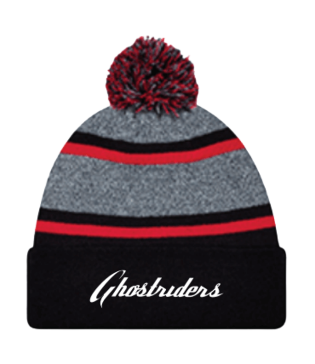 Ghostriders, Toque with Embroidered "Ghostriders" Black/Red