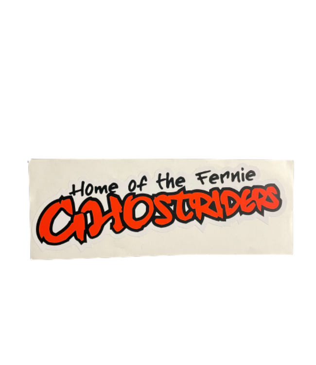 Ghostrider, Sticker "Home of the Fernie Ghostriders", Black/Red