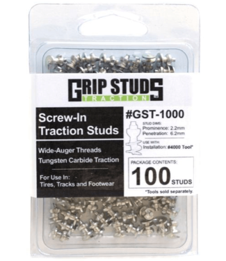 Grip Studs, Bicycle Tire Snow/Ice Studs/100 pack