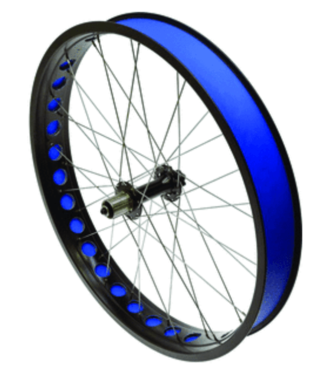 49N, Fat Bike Repair Wheel, 26" 15x 135mm, HG, 73mm ID, Black/ Blue