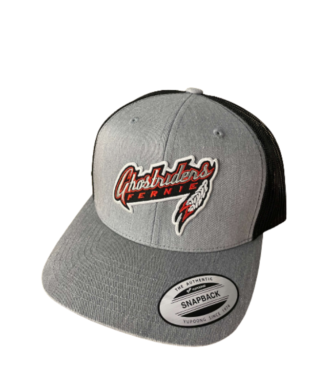 Ghostriders, Snapback Cap, Gray/Black Mesh