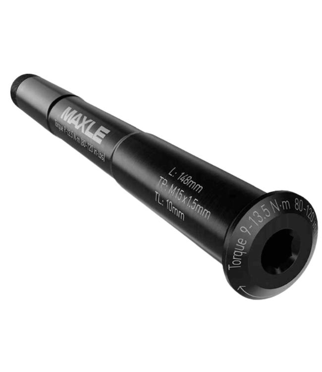 RockShox, MAXLE STEALTH, Thru Axle, Front, 15x100mm TA, Length: 125mm, Thread Length: 9mm, Thread Pitch: M15x1.50, Road Forks