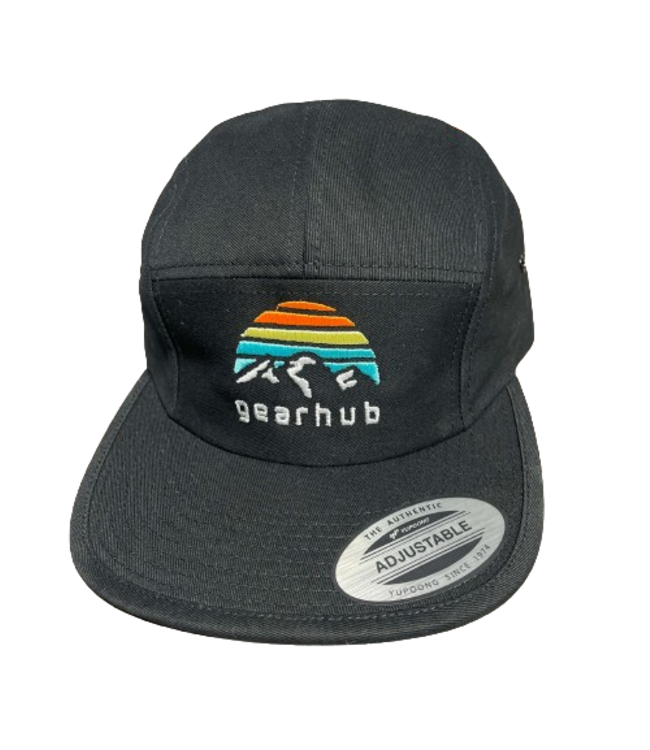 Gearhub, Embroidered Logo 5-Panel Hat Adjustable Strap