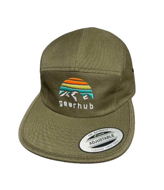 Gearhub Gearhub, Embroidered Logo 5-Panel Hat Adjustable Strap