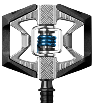 Crank Brothers Doubleshot 2 Pedal Black Raw Blue SpringSpring GearHub Sports