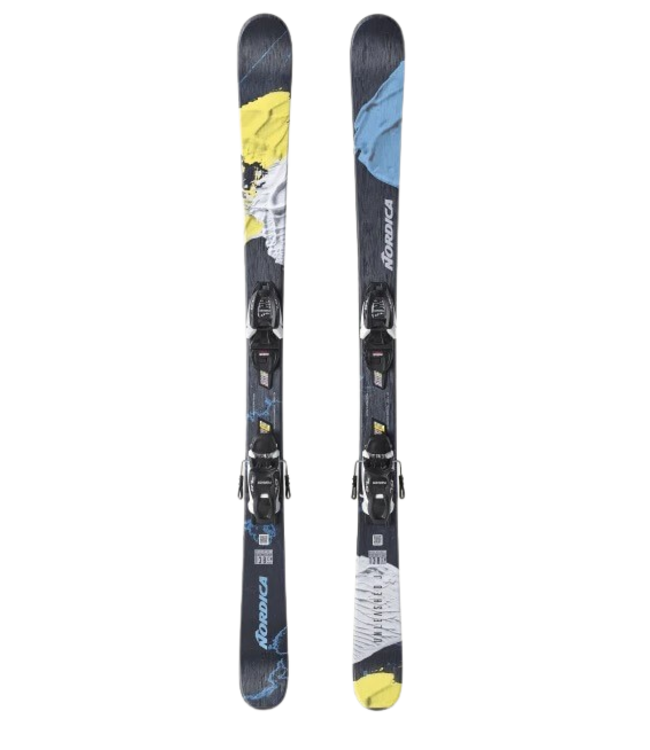 Nordica, Unleashed J 2025 Blue/Yellow [w/ Marker Jr 7 FDT WB Nordica, Unleashed J 2025 Blue/Yellow [w/ Marker Jr 7 FDT WB