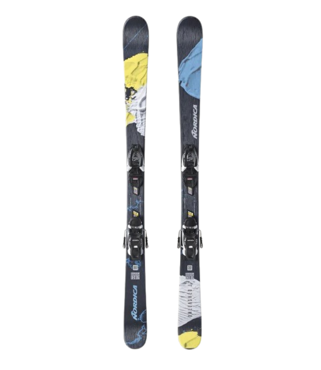 Nordica Nordica, Unleashed J 2025 Blue/Yellow [w/ Marker Jr 4.5 FDT WB binding]