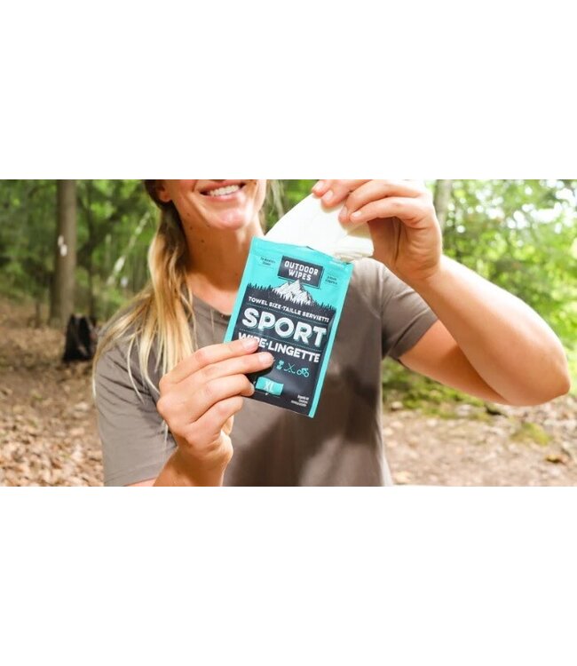 The Anywhere Shower, Outdoor WipesSport Wipe 100% Biodegradable Peppermint