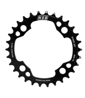 NSB, Variable Tooth Chainring, SRAM X01, 94 BCD, 30 Tooth, Black