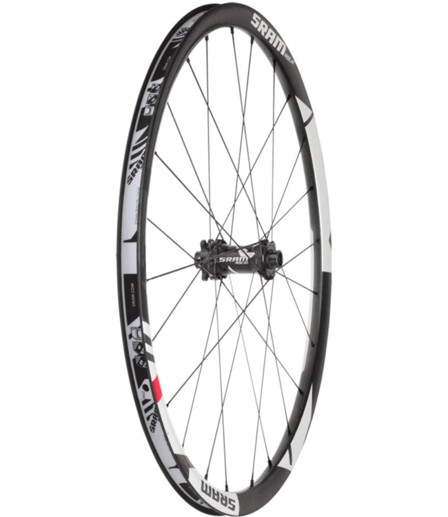 SRAM Rise 60 Carbon XC, 26" QR 135mm/ 12x142mm, XD, 19mm ID, 6 Bolt, Black/ White Rear Wheel