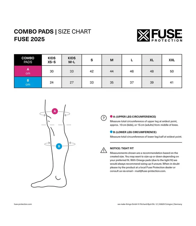 Fuse OMEGA 100 Knee/Shin Guard Pair
