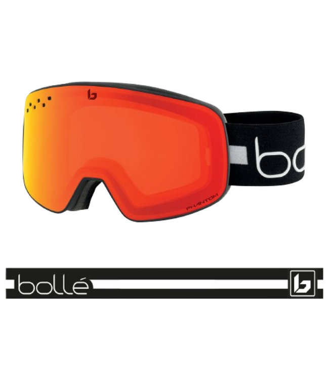 Bolle, Nevada Goggle, Matte Black Line/ Photochromic Fire Red