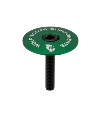 Wolf Tooth Components Wolf Tooth components, Ultralight Stem Cap and Bolt, 1-1/8'', Green