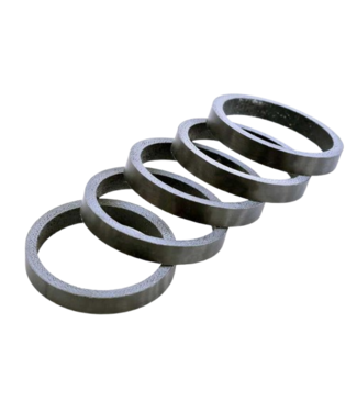 Wheels Manufacturing, Matte Carbon, Headset Spacer, 1-1/8'', Height: 5mm, Carbon, Black