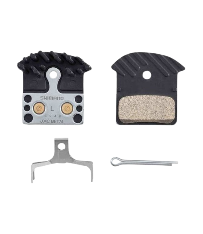 Shimano Shimano, J04C Metal Pad with Fin/Spring/Split Pin (Pair)