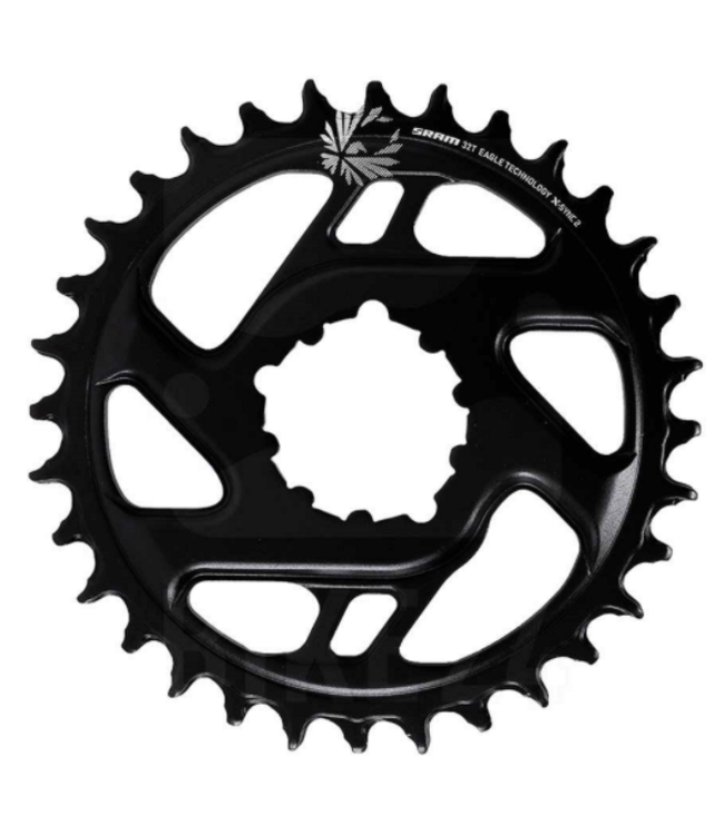 SRAM, 12SP X-Sync 2, 32T Chainring, 12sp, BCD: Direct Mount, 6mm offset, Aluminum, Black