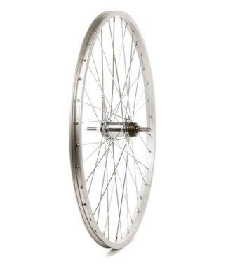 Alex Rims C1000/ Shimano CB E110, 26" Bolt On 110mm, Coaster, 36H, 20mm ID, Silver Rear Wheel