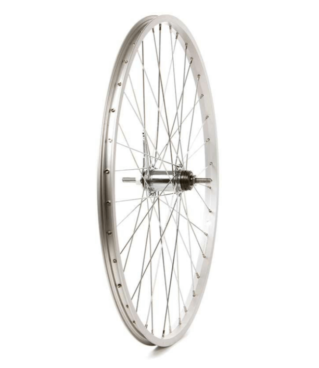 Alex Rims C1000/ Shimano CB E110, 26" Bolt On 110mm, Coaster, 36H, 20mm ID, Silver Rear Wheel