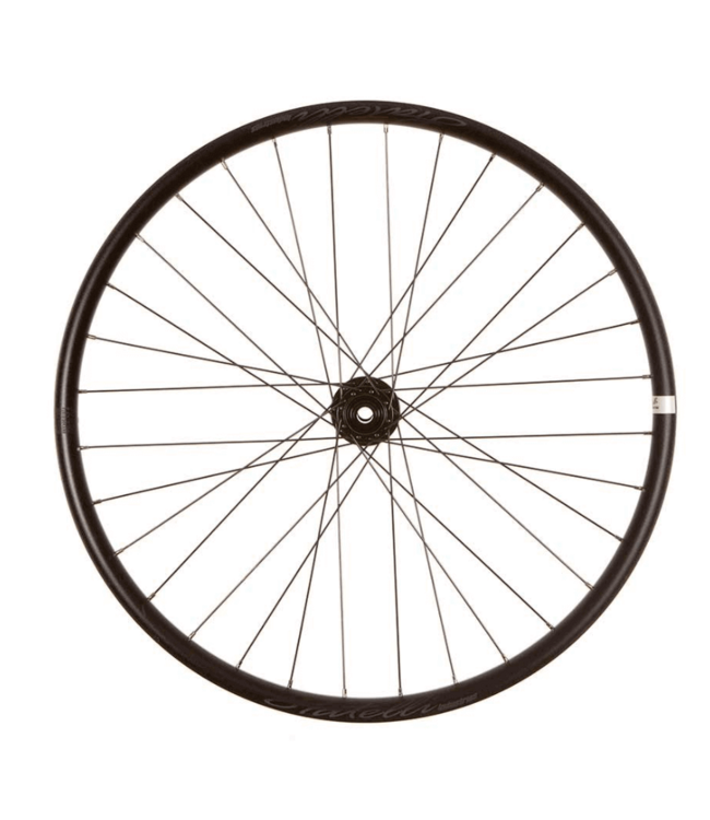 Wheel Shop, 27.5" Alloy Double Wall Fratelli FX40 Plus, 15 or 20x 100mm, 6 Bolt, 40mm ID, 32H, Black Front Wheel