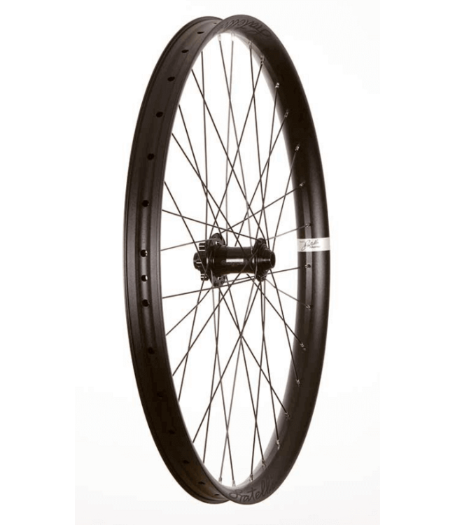 Wheel Shop, 27.5" Alloy Double Wall Fratelli FX40 Plus, 15 or 20x 100mm, 6 Bolt, 40mm ID, 32H, Black Front Wheel