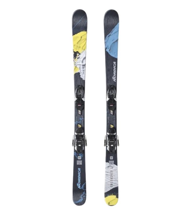 Nordica, Unleashed J 2025 Blue/Yellow [w/ Marker Jr 4.5 FDT WB binding]