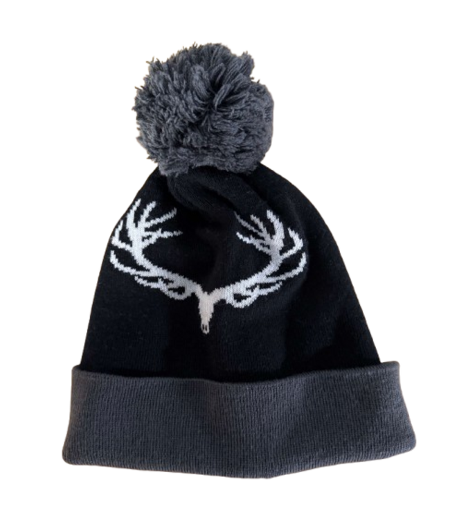Turtlefur Turtlefur, Bones Pom Beanie, Black