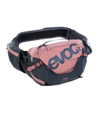 EVOC EVOC, Hip Pack Pro 3 +1.5L Bladder, Hip Pack, 3L, Included (1.5L), Dusty Pink/Carbon Grey