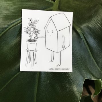 YELLOW Jungle House Character Sticker