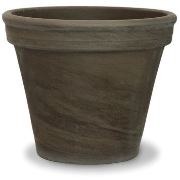 YELLOW Dark Basalt Clay Pots & Saucers