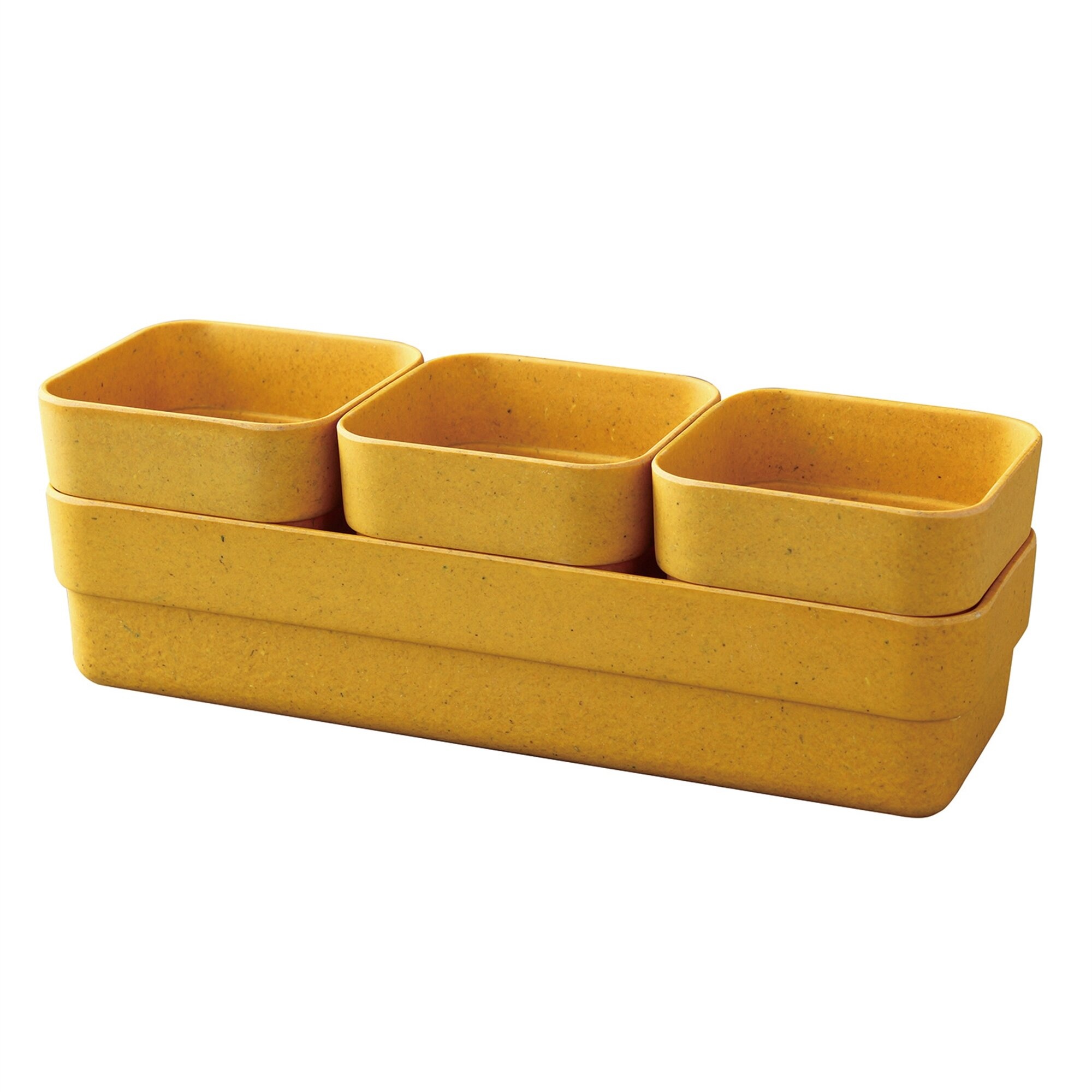 3-1/2” Square Biodegradable Pots & Tray Set