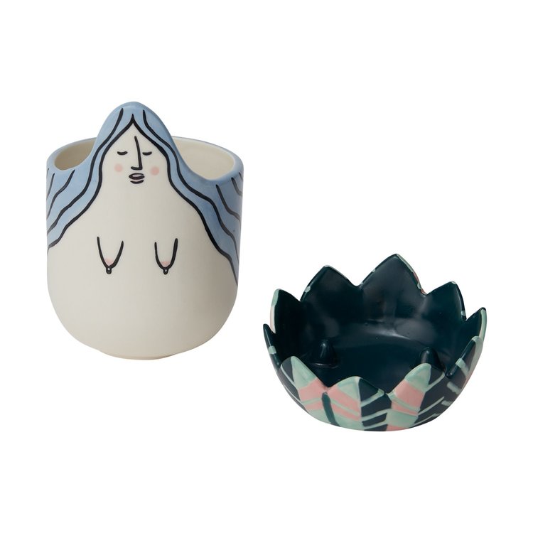 YELLOW Blue Mermaid Pots