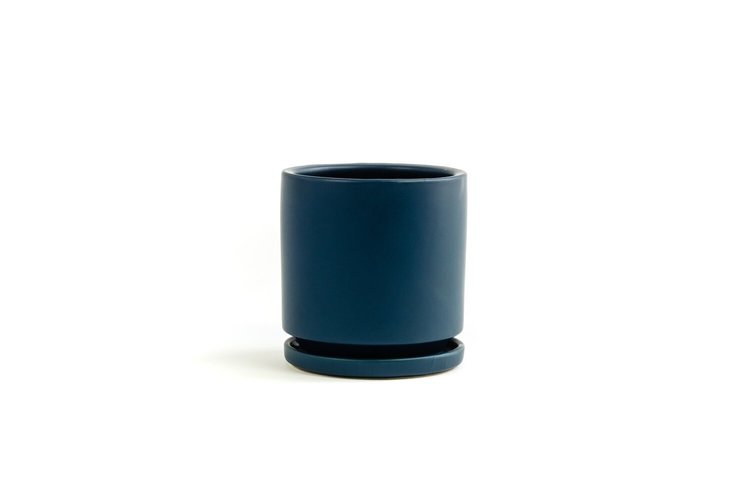 Momma Pots Cylinder w/ Saucer Midnight Blue