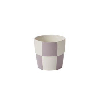 YELLOW Checkerboard Pot, Lavender 5"
