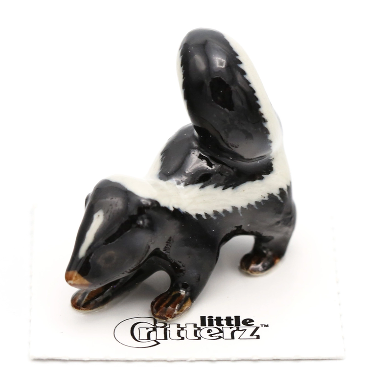 YELLOW Stinker Skunk Porcelain Miniature