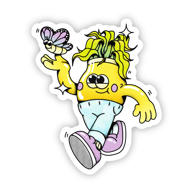 YELLOW Plant Man Sticker