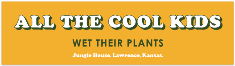 YELLOW All Cool Kids Wet Their Plants Sticker
