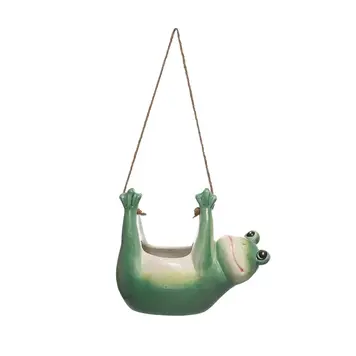 Frog Hanging Planter, 6x3"