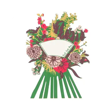 YELLOW Marigold Green Greeting Card