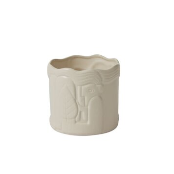 YELLOW Monada Abstract Figure Pot 7 inch