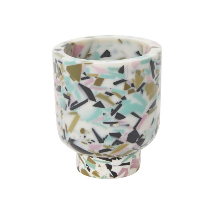 YELLOW Anisha Footed Multi Terazzo Pot 3 inch