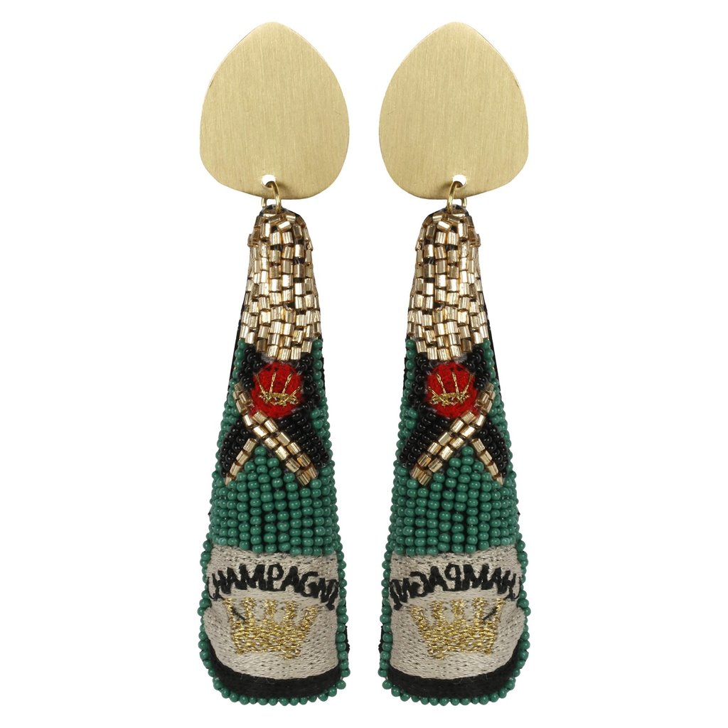 Green Champagne Earrings