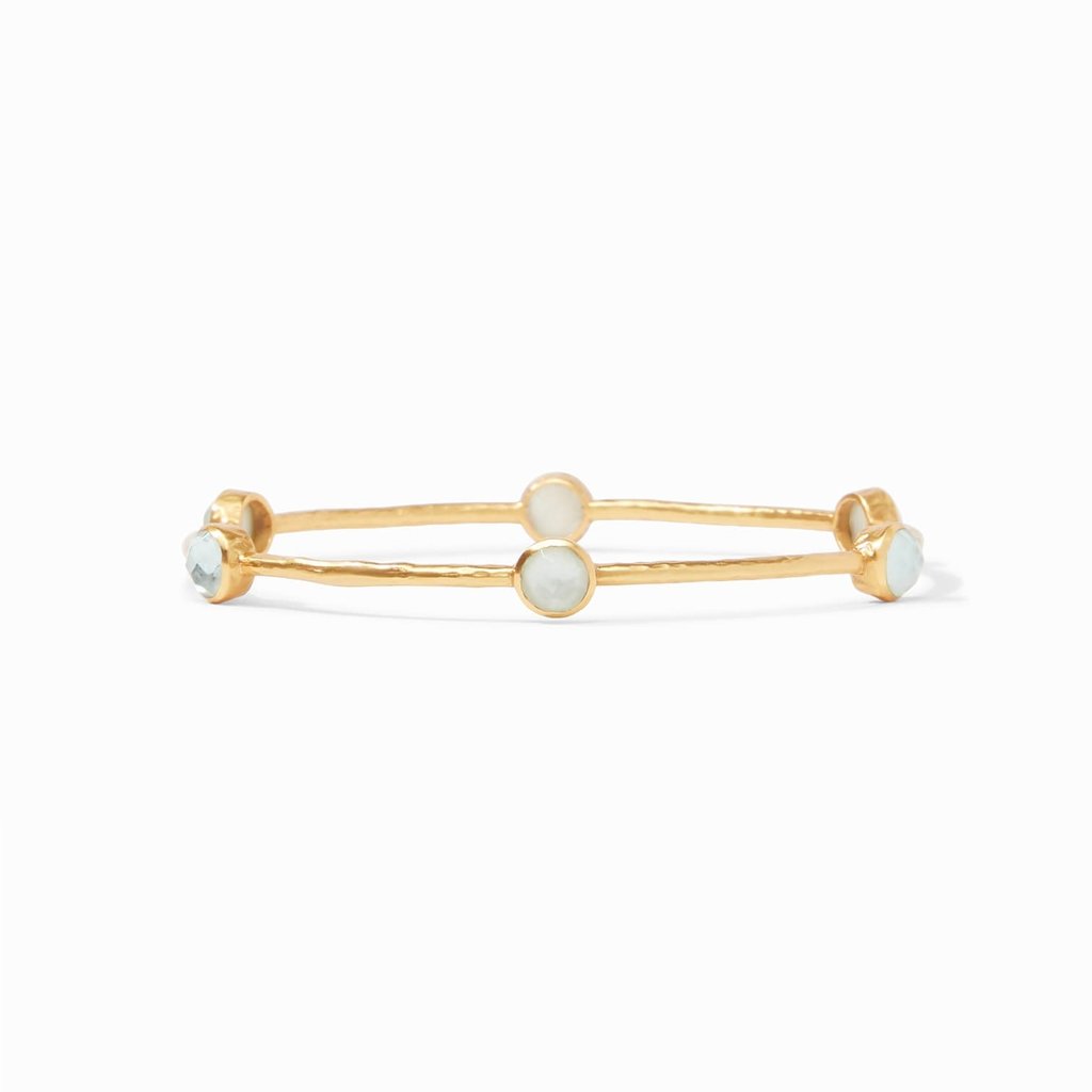 Julie Vos Milano Luxe Bangle -  Iridescent Aquamarine - M