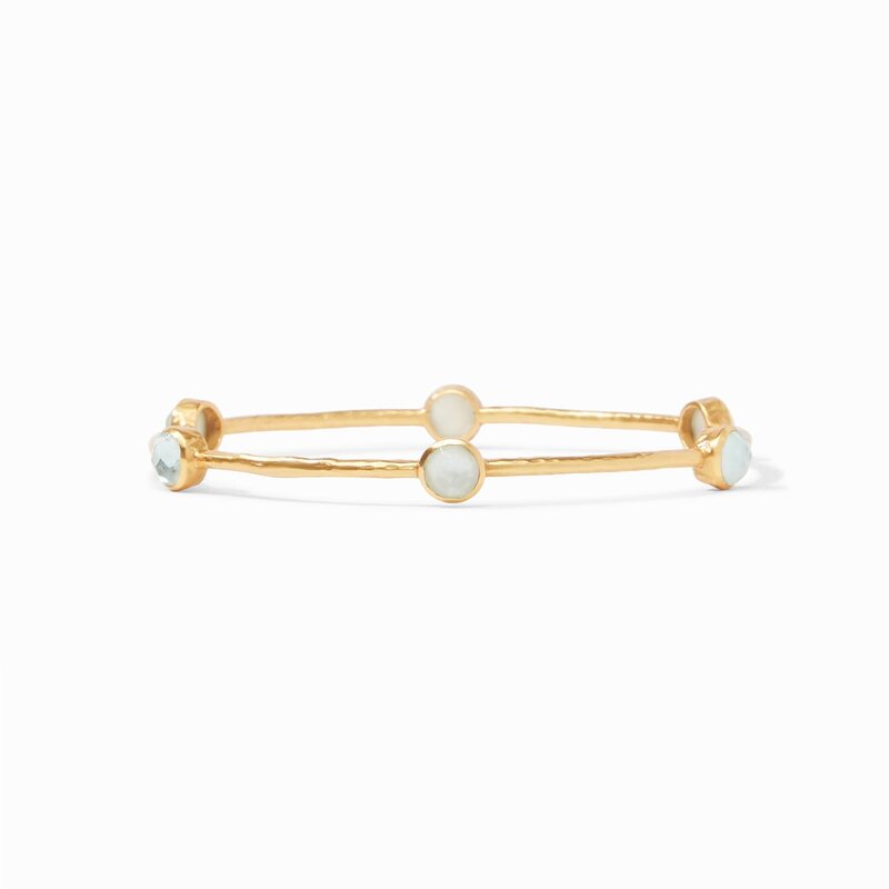 Julie Vos Milano Luxe Bangle -  Iridescent Aquamarine - M