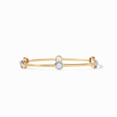 Julie Vos Milano Luxe Bangle - Chalcedony Blue - M