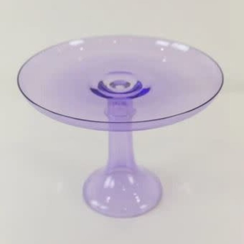 Estelle Colored Glass Lavender Cake Stand