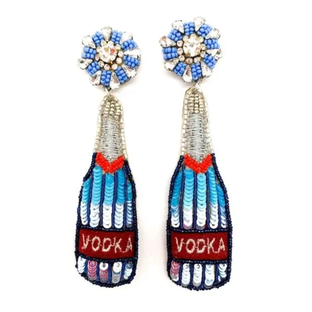 Vodka bottle earrings